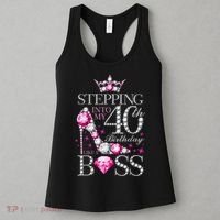 Stepping Into My 40th Birthday Like A boss Women's Tank Top thumb 3