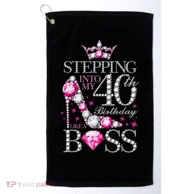 Stepping Into My 40th Birthday Like A boss Golf Towel