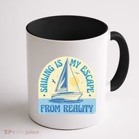Sailing Is My Escape From Reality Coffee Mug thumb 1