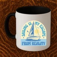 Sailing Is My Escape From Reality Coffee Mug thumb 2