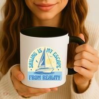 Sailing Is My Escape From Reality Coffee Mug thumb 3