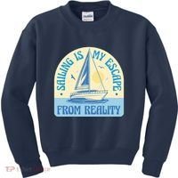 Sailing Is My Escape From Reality Kids Sweatshirt thumb 0