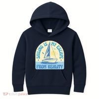 Sailing Is My Escape From Reality Kids Hoodie thumb 0