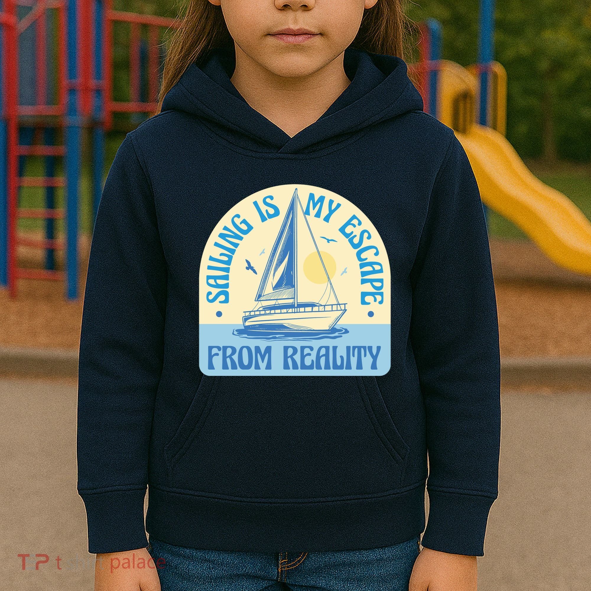 Sailing Is My Escape From Reality Kids Hoodie