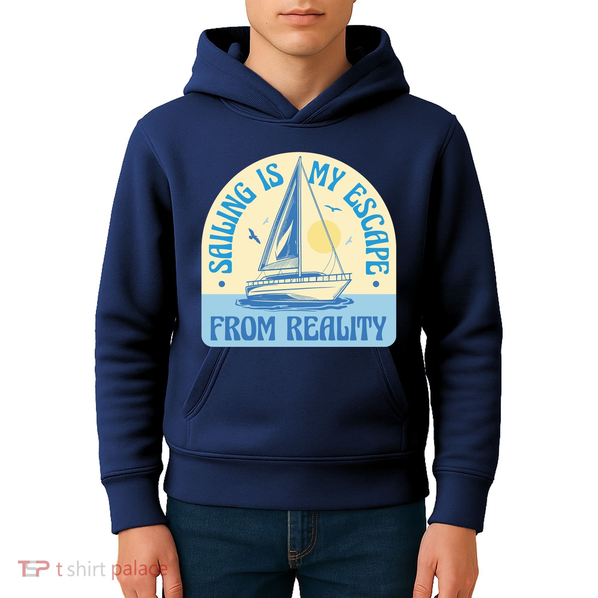 Sailing Is My Escape From Reality Kids Hoodie