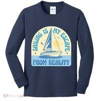 Sailing Is My Escape From Reality Kids Long Sleeve Shirt thumb 0