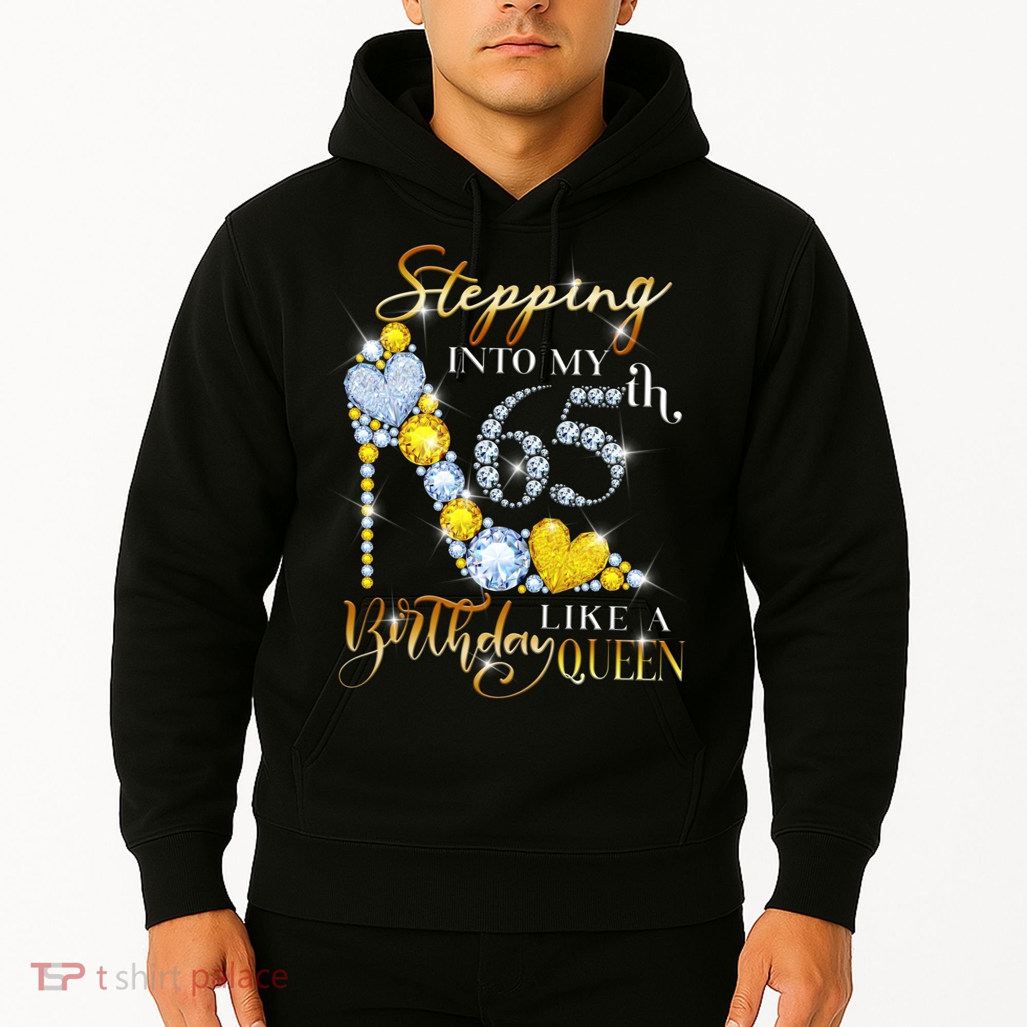 Stepping Into My 65th Birthday Like A queen Birthday boss Hoodie
