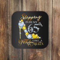 Stepping Into My 65th Birthday Like A queen Birthday boss Coaster thumb 0