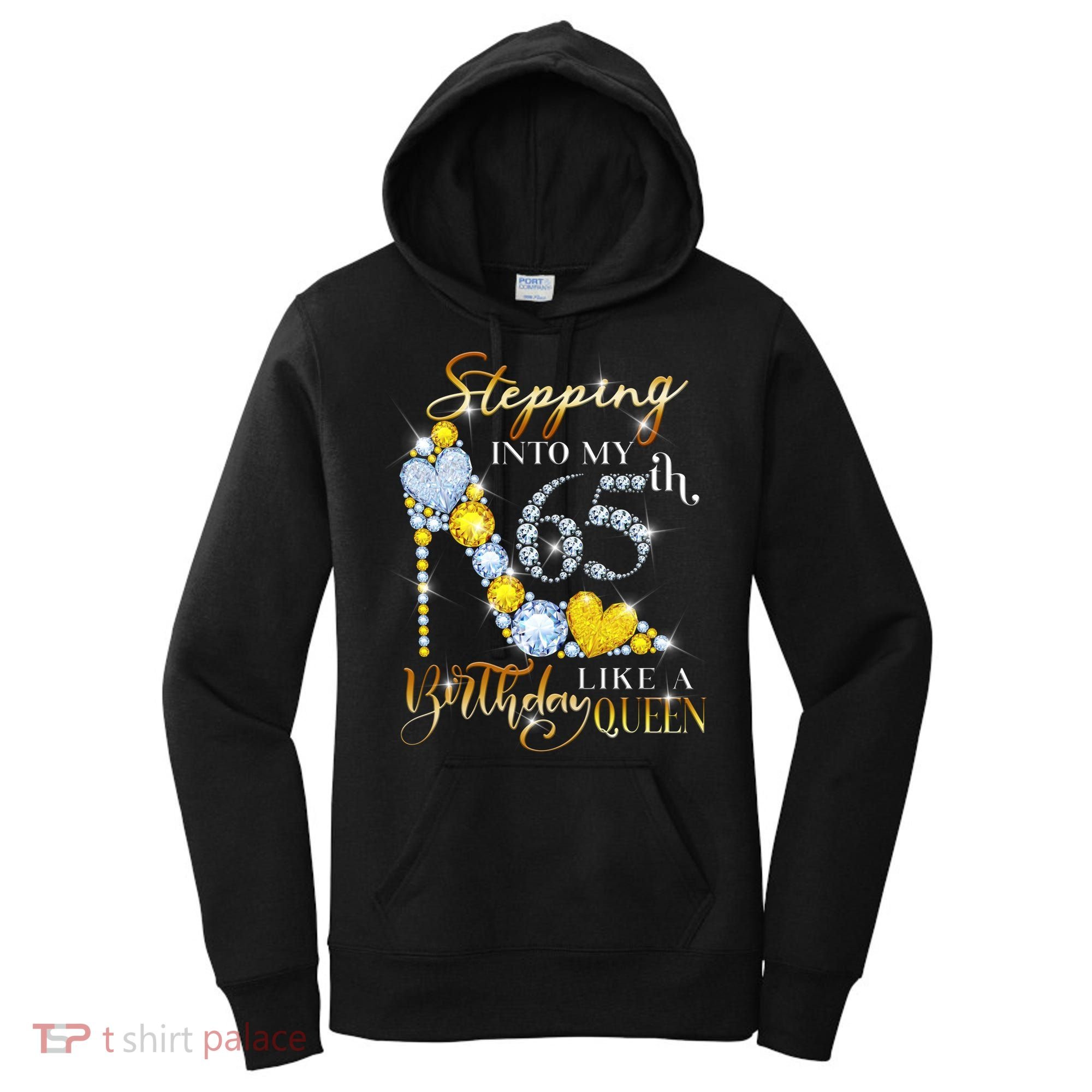 Stepping Into My 65th Birthday Like A queen Birthday boss Women's Hoodie