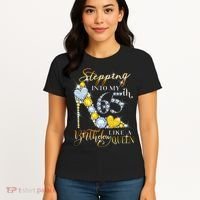 Stepping Into My 65th Birthday Like A queen Birthday boss Women's T-Shirt thumb 4