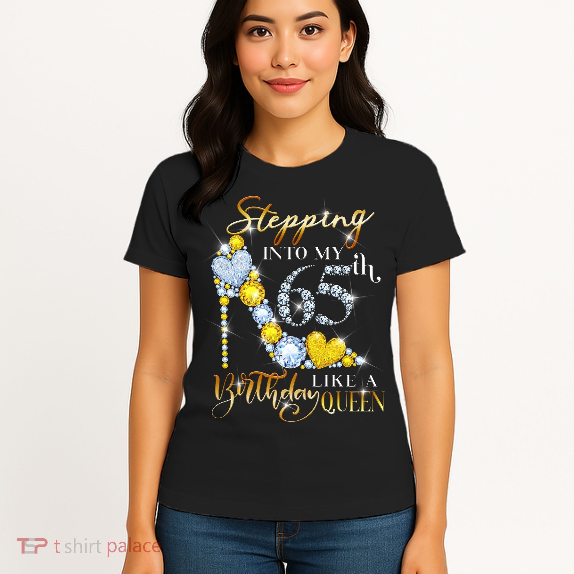 Stepping Into My 65th Birthday Like A queen Birthday boss Women's T-Shirt
