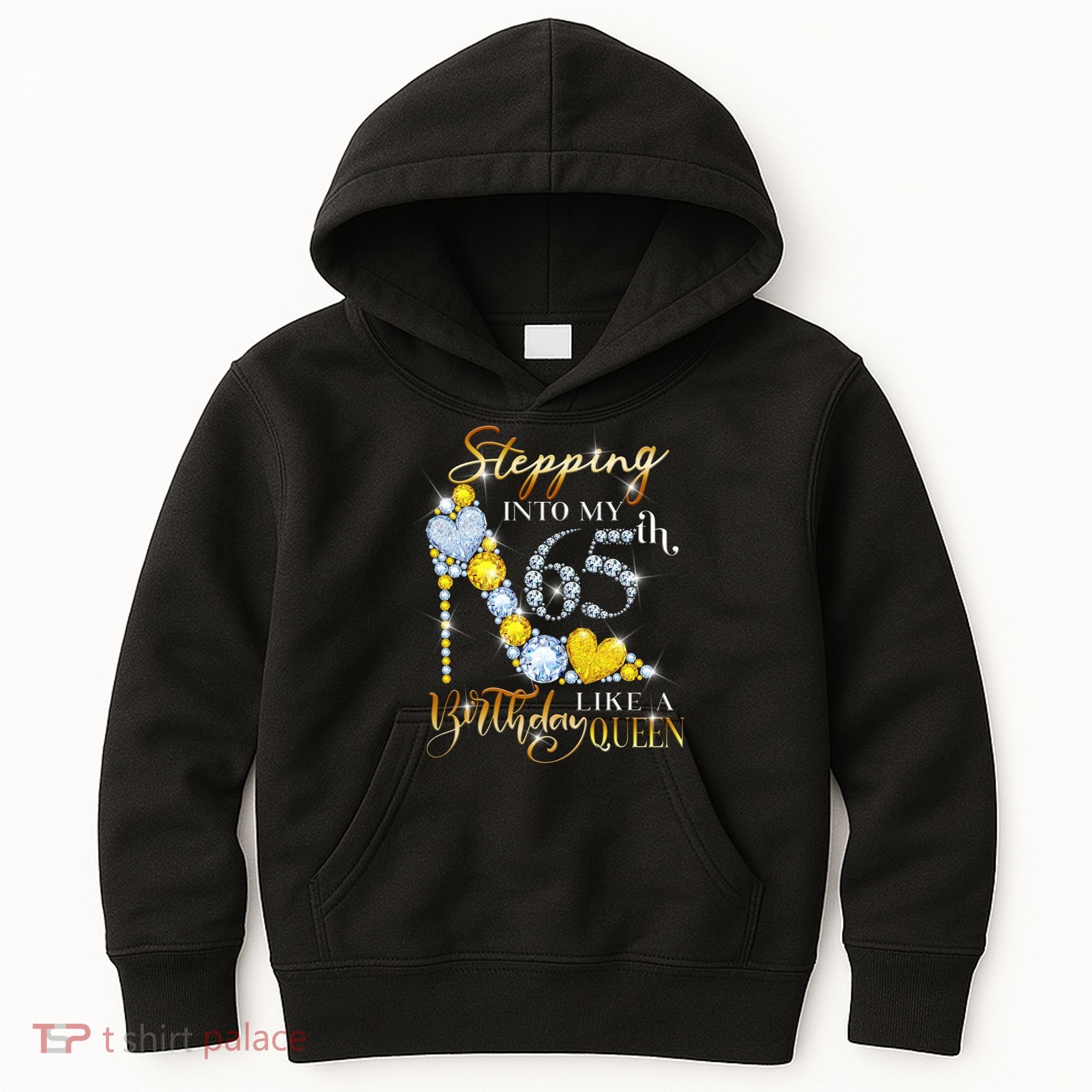 Stepping Into My 65th Birthday Like A queen Birthday boss Kids Hoodie