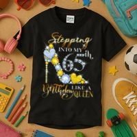 Stepping Into My 65th Birthday Like A queen Birthday boss Kids T-Shirt thumb 3
