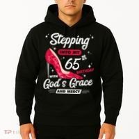Stepping Into My 65th Birthday With God's Grace And Mercy Hoodie thumb 2