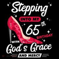 Stepping Into My 65th Birthday With God's Grace And Mercy Women's Hoodie thumb 2