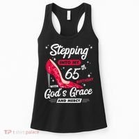 Stepping Into My 65th Birthday With God's Grace And Mercy Women's Tank Top thumb 0
