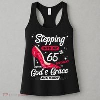 Stepping Into My 65th Birthday With God's Grace And Mercy Women's Tank Top thumb 3