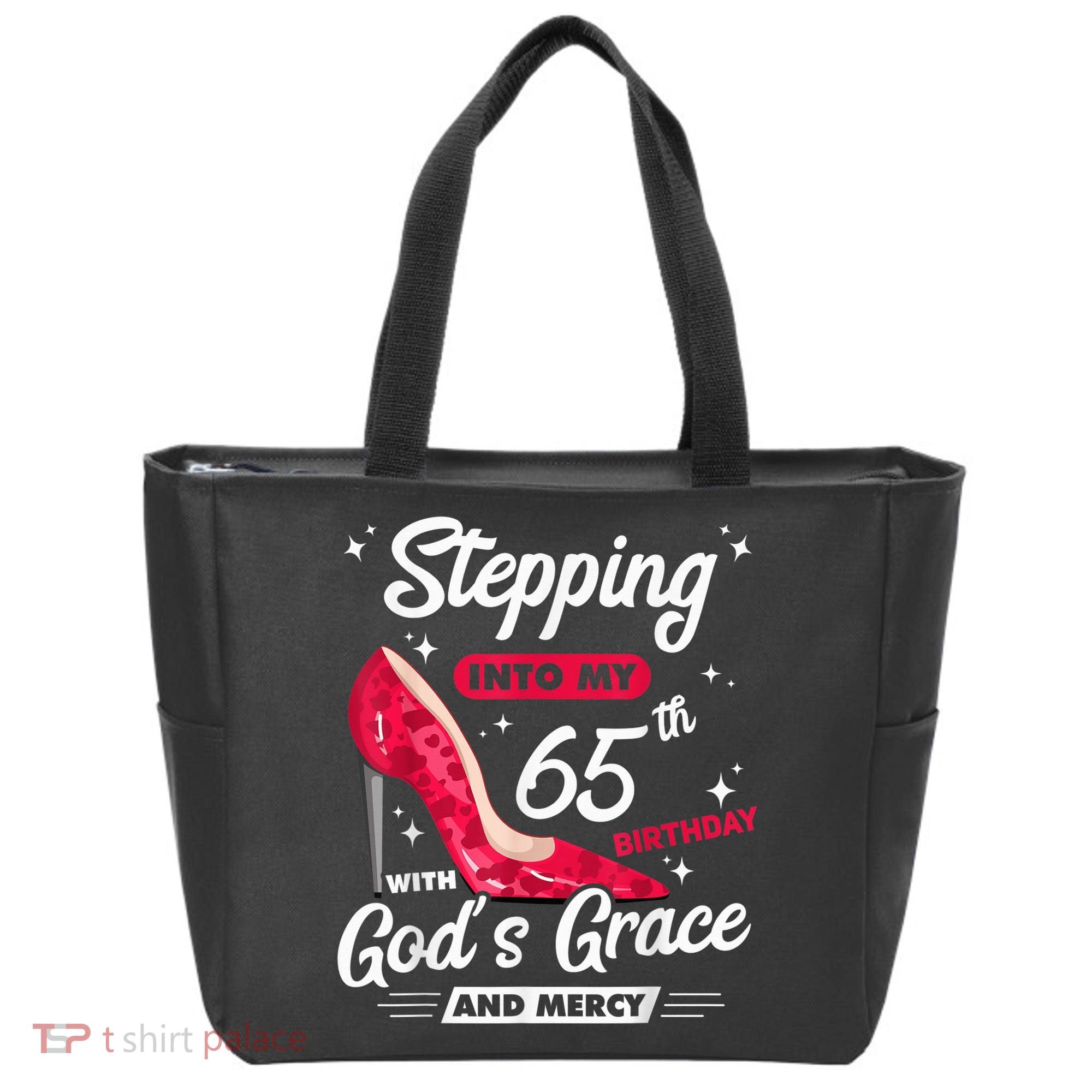 Stepping Into My 65th Birthday With God's Grace And Mercy Tote Bag