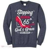 Stepping Into My 65th Birthday With God's Grace And Mercy Sweatshirt thumb 0