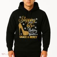 Stepping into my 65th birthday with God's grace & Mercy Hoodie thumb 2