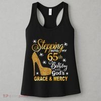 Stepping into my 65th birthday with God's grace & Mercy Women's Tank Top thumb 3