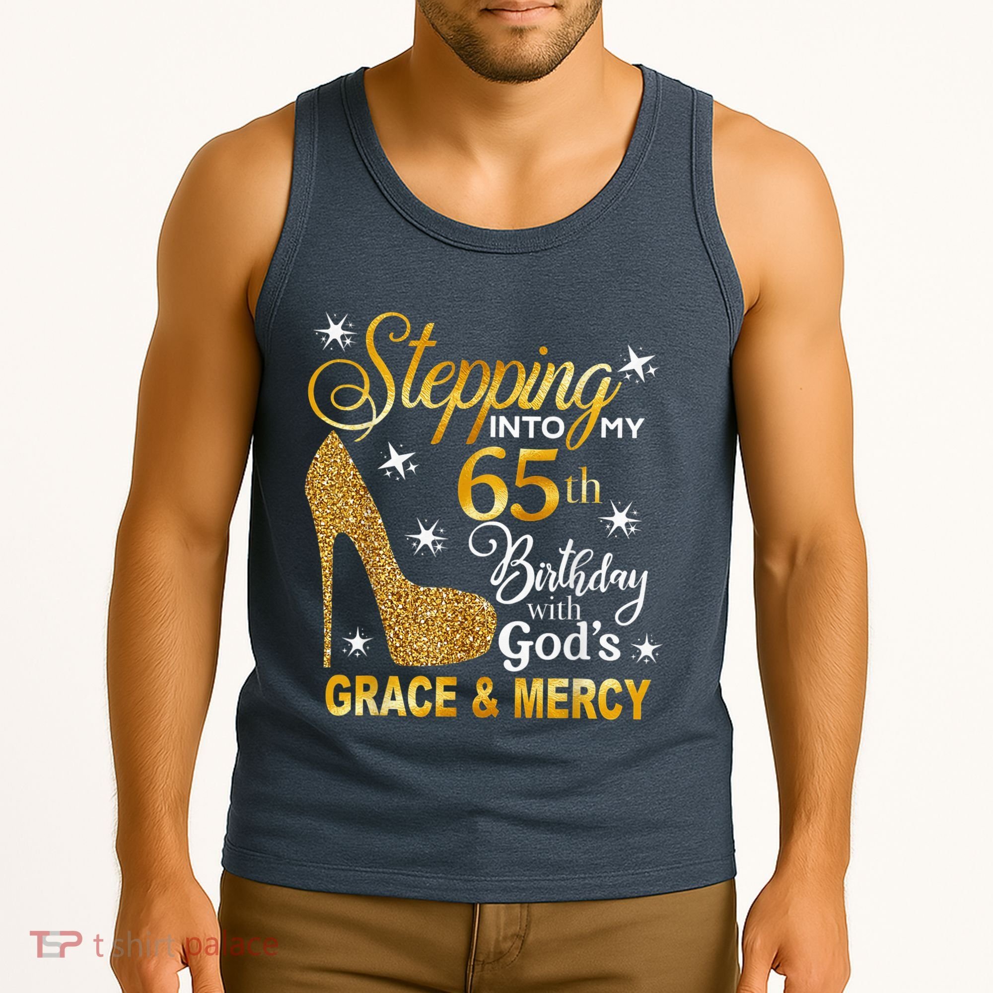 Stepping into my 65th birthday with God's grace & Mercy Tank Top
