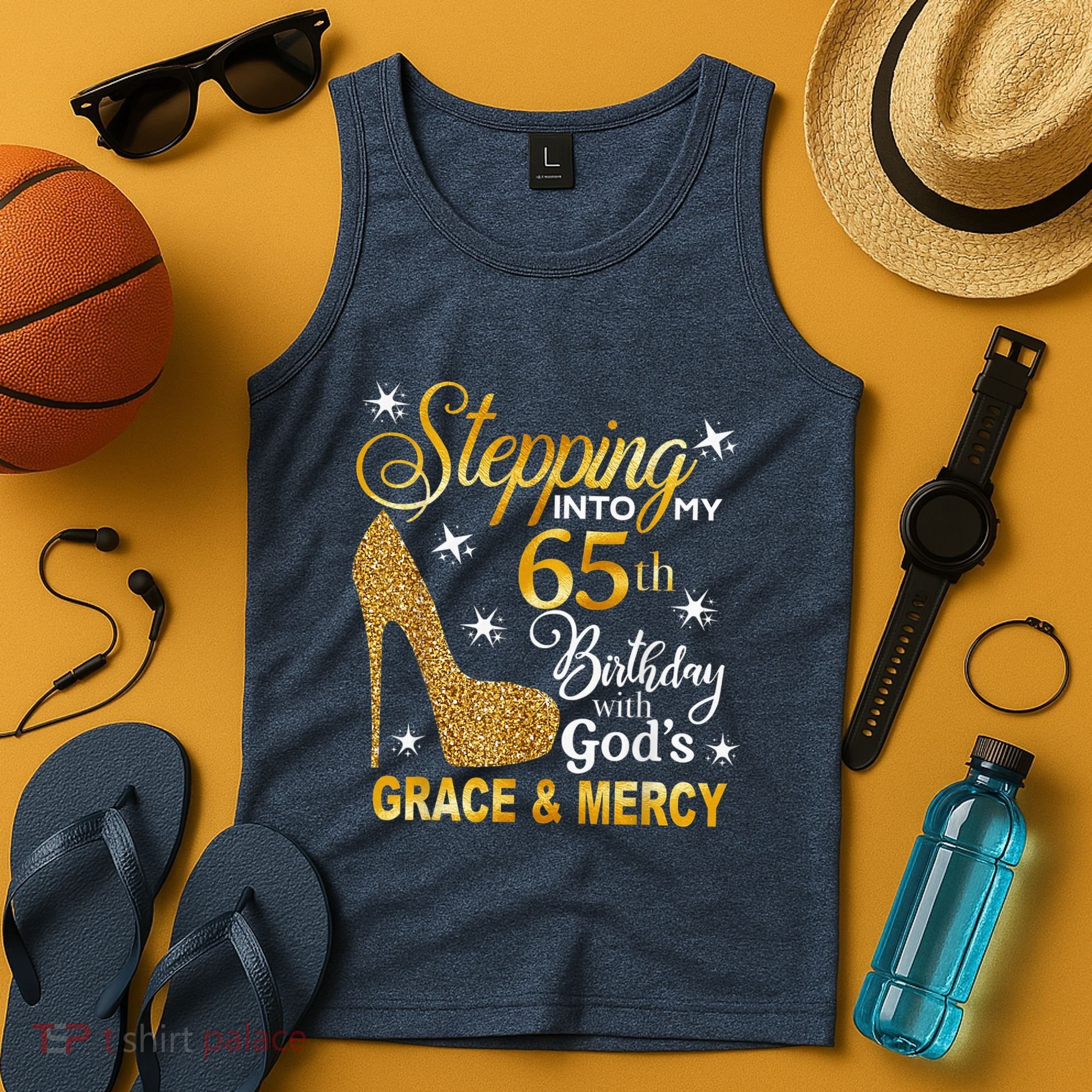 Stepping into my 65th birthday with God's grace & Mercy Tank Top