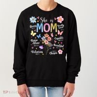She Is Mom Bible Verses Christian Boho Floral Women's Sweatshirt thumb 0