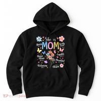 She Is Mom Bible Verses Christian Boho Floral Hoodie thumb 0