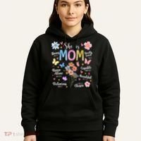 She Is Mom Bible Verses Christian Boho Floral Hoodie thumb 5