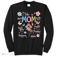 She Is Mom Bible Verses Christian Boho Floral Sweatshirt thumb 0