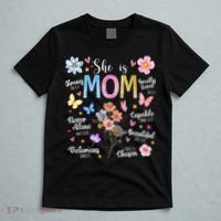 She Is Mom Bible Verses Christian Boho Floral T-Shirt thumb 5