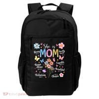 She Is Mom Bible Verses Christian Boho Floral Backpack thumb 0
