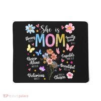 She Is Mom Bible Verses Christian Boho Floral Mousepad thumb 0