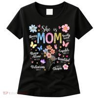 She Is Mom Bible Verses Christian Boho Floral Women's T-Shirt thumb 0