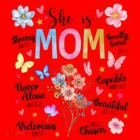 She Is Mom Bible Verses Christian Boho Floral Santa Hat thumb 1