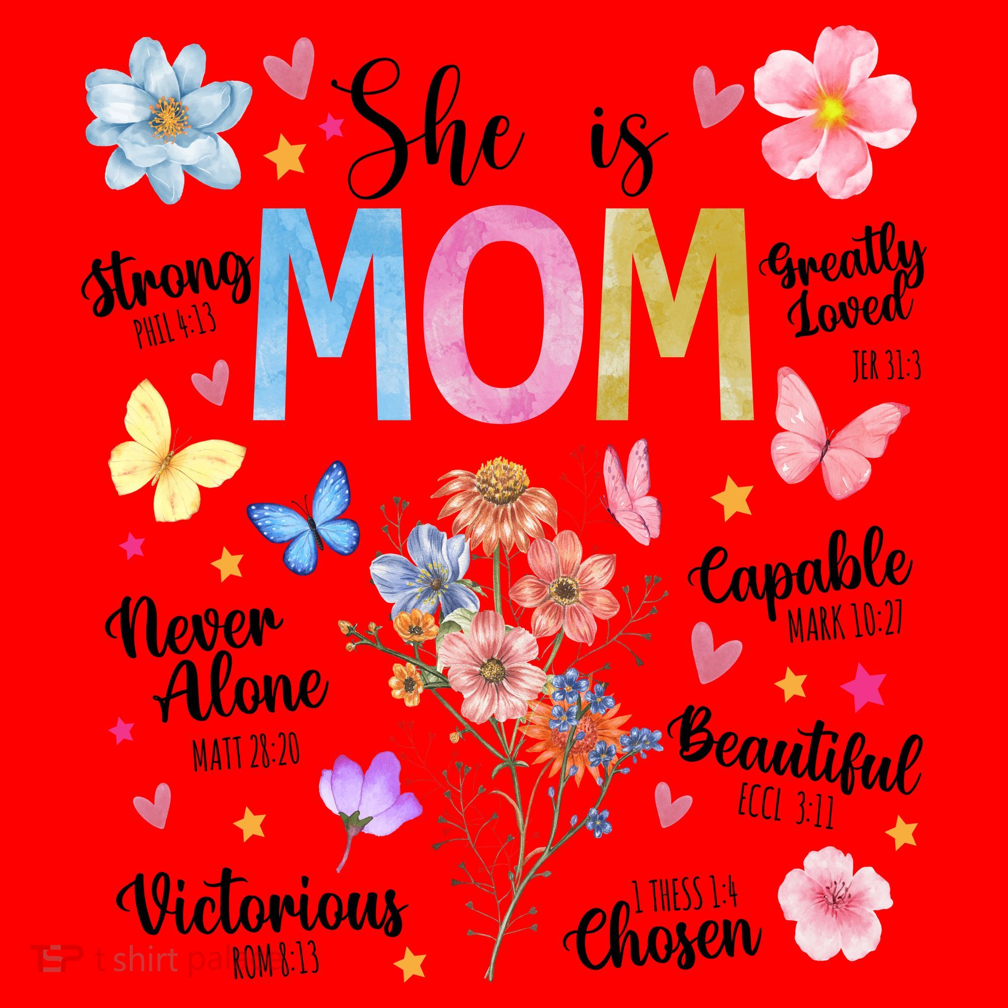 She Is Mom Bible Verses Christian Boho Floral Santa Hat