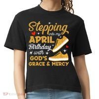 Stepping Into My April Birthday With God's Grace & Mercy  Comfort Colors Boxy T-Shirt thumb 0