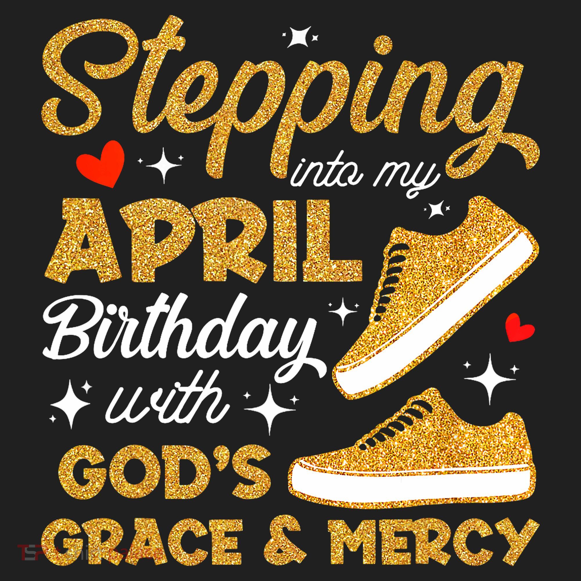 Stepping Into My April Birthday With God's Grace & Mercy  Golf Towel