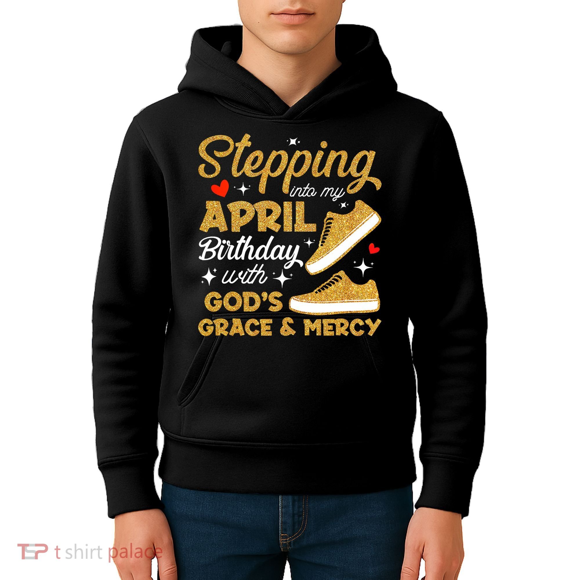Stepping Into My April Birthday With God's Grace & Mercy  Kids Hoodie