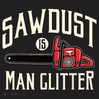 Sawdust Is Man Glitter Funny Chainsaw Lumberjack Golf Towel thumb 3
