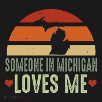 Someone In Michigan Loves Me Retro Vintage State T-Shirt thumb 7