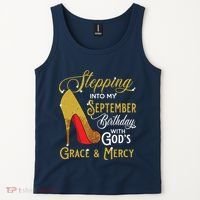 Stepping Into My September Birthday With Gods Grace Mercy Tank Top thumb 2