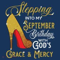 Stepping Into My September Birthday With Gods Grace Mercy Kids Sweatshirt thumb 2