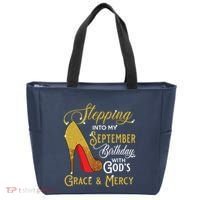 Stepping Into My September Birthday With Gods Grace Mercy Tote Bag thumb 0