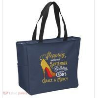 Stepping Into My September Birthday With Gods Grace Mercy Tote Bag thumb 2