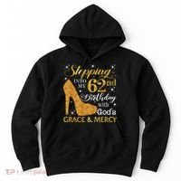 Stepping Into My 62nd Birthday With God's Grace & Mercy Hoodie thumb 0