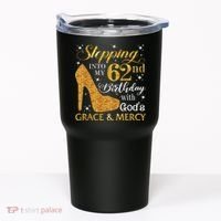 Stepping Into My 62nd Birthday With God's Grace & Mercy Tumbler thumb 0