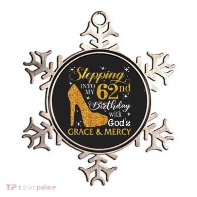 Stepping Into My 62nd Birthday With God's Grace & Mercy Ornament
