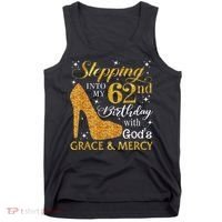 Stepping Into My 62nd Birthday With God's Grace & Mercy Tank Top thumb 0